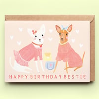 Image of Bestie Dogs Birthday Card