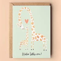 Image of Hello Little One Giraffe Card 