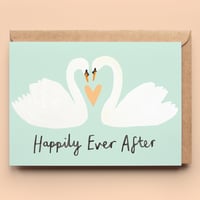 Image of Happily Ever After Swans Card 