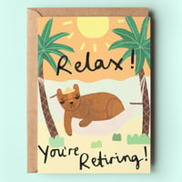 Image of Retiring Bear Card 