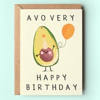 Image of Avocado Birthday Card