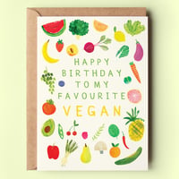 Image of Favourite Vegan Birthday Card