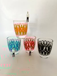 Star Pattern Mid Century Shot Glasses