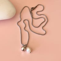 Image 2 of Apple and Pearl Stainless Steel Chain