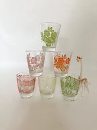 Flower Patterned Shot Glasses