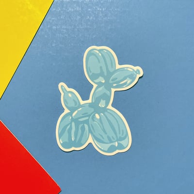 Image of Balloon Dog Sticker - Blue