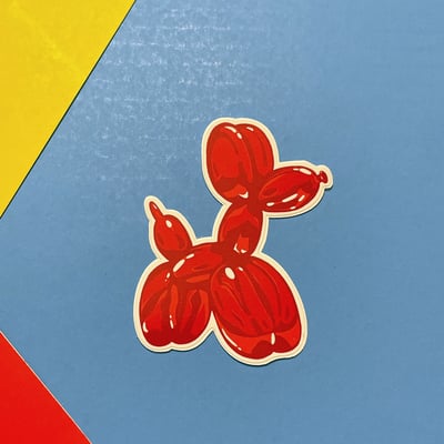 Image of Balloon Dog Sticker - Red