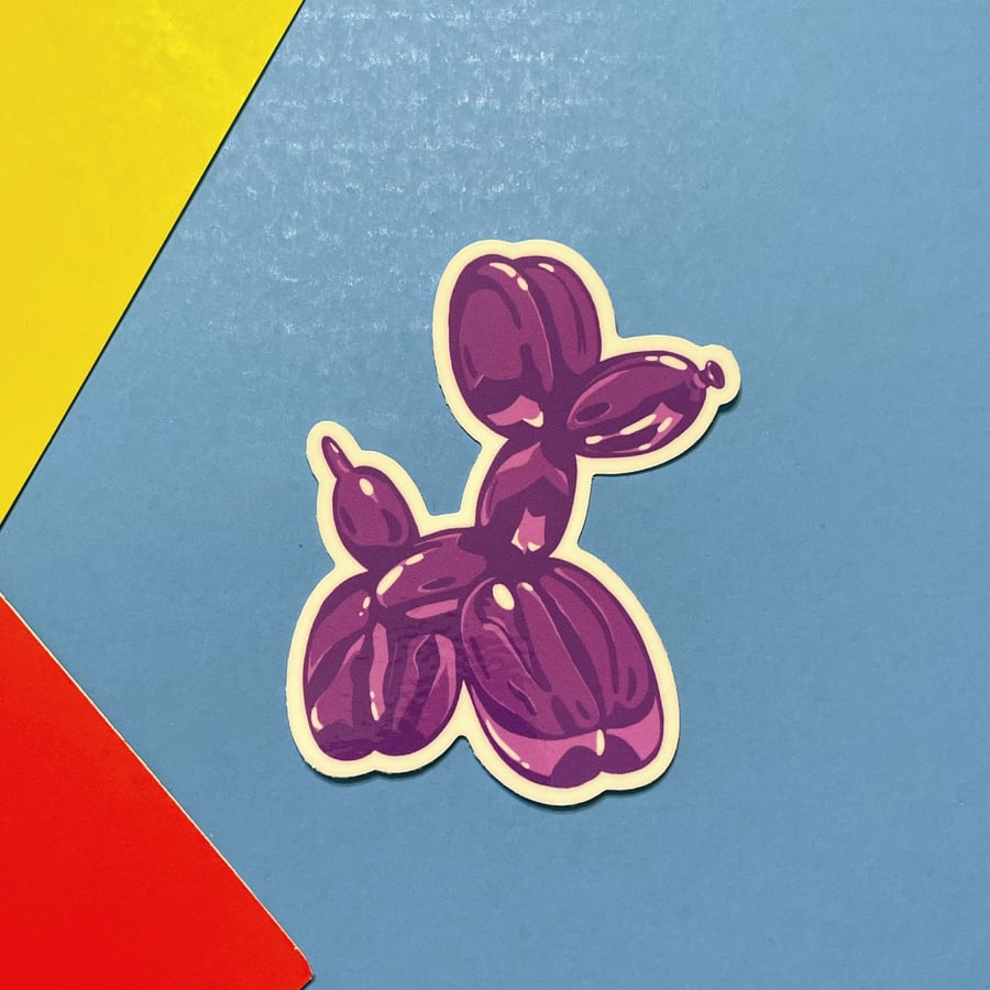 Image of Balloon Dog Sticker - Purple