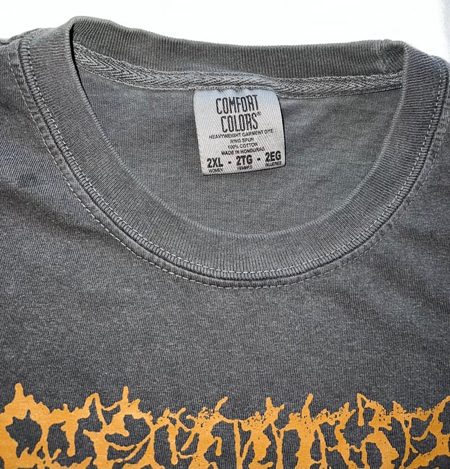 "SEEP INTO..." WOMEN'S / BOXY CUT T-SHIRT MUSTARD