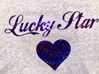 Image 1 of New 💜Lucky Star Holographic Sweatshirt 💜✨🪩