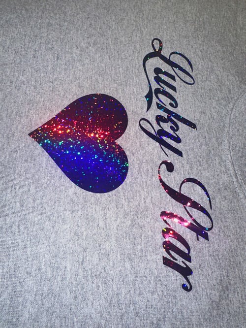 Image of New 💜Lucky Star Holographic Sweatshirt 💜✨🪩