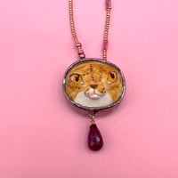 Image 4 of Orange Kitty Necklace 