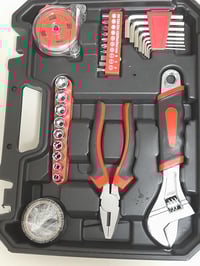 Image 5 of Tool Kit 92Pcs Household Toolbox Multifunctional Hand Tools Set Hard Carrying Case
