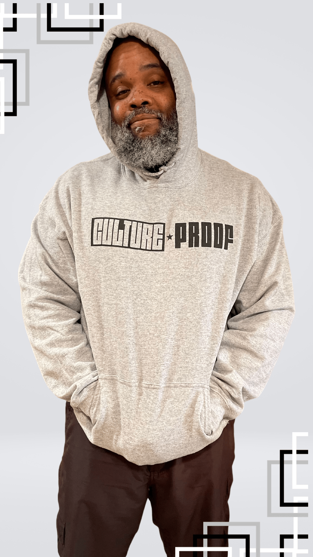 Image of Grey CP Hoodie (Block Print)