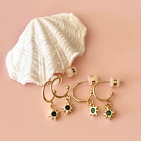 Image 1 of Twinkle Twinkle Half Hoops - Blue or Green