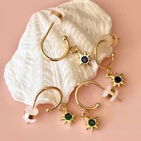 Image 2 of Twinkle Twinkle Half Hoops - Blue or Green