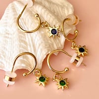 Image 3 of Twinkle Twinkle Half Hoops - Blue or Green