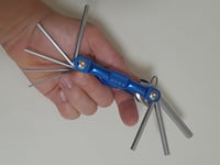 Image 1 of Portable Folding Hex Allen Key Wrench Hexagonal 8PCS with Carabiner Clip