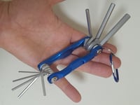 Image 4 of Portable Folding Hex Allen Key Wrench Hexagonal 8PCS with Carabiner Clip