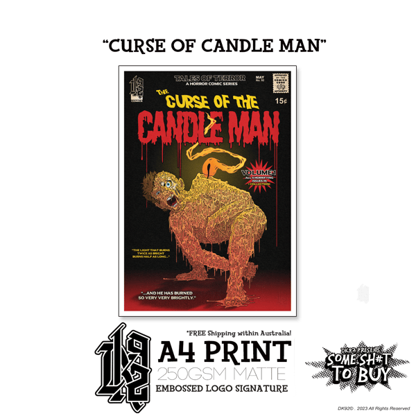 Image of "Candle Man" - A4 print