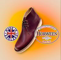 Image 1 of Jadd Horween chromexcel No.8 burgundy leather chukka boots made in England 