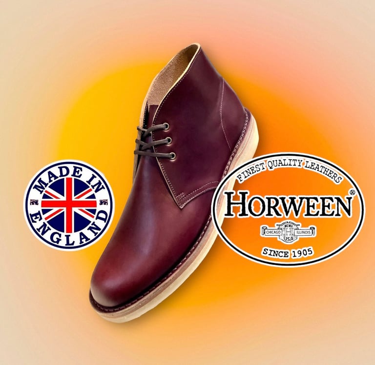 Jadd Horween chromexcel No.8 burgundy leather chukka boots made in England Quarterfootwear