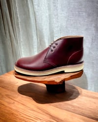 Image 3 of Jadd Horween chromexcel No.8 burgundy leather chukka boots made in England 