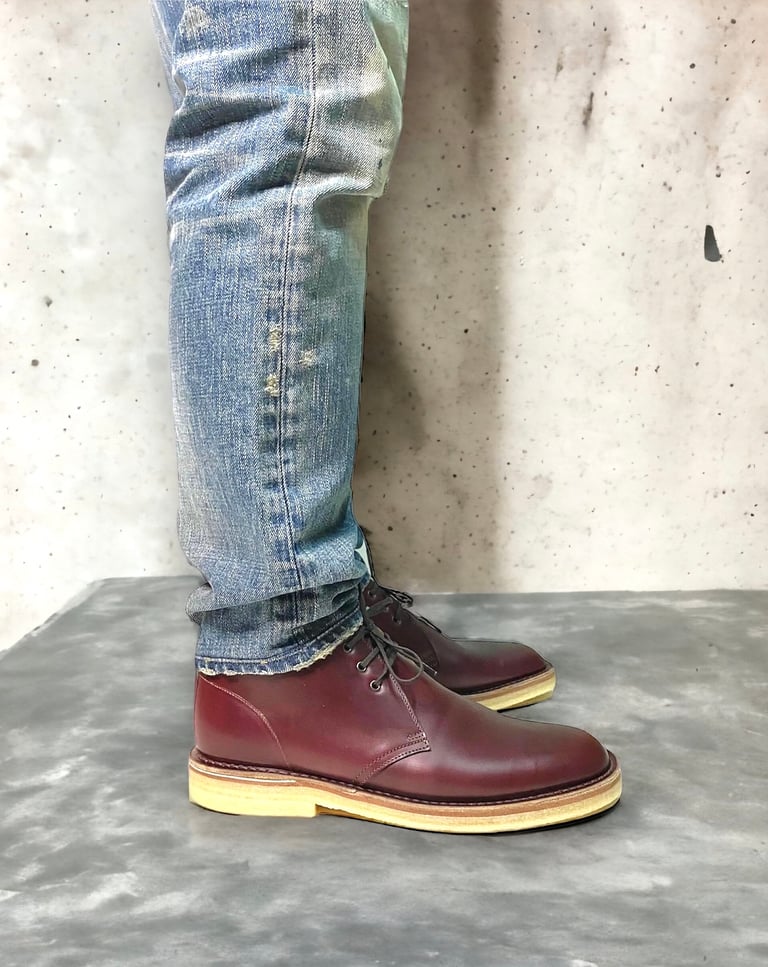 Jadd Horween chromexcel No.8 burgundy leather chukka boots made in England Image 5