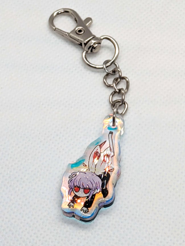 1'5"-2'5" Inch Rainbow Holographic Glitter Epoxy Yuu Charm