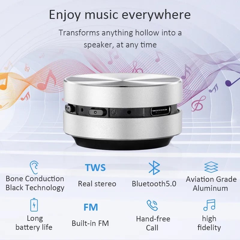 Image of Beat Box - You Can Take Music ANYWHERE! Bluetooth, Portable, New Vibration-Powered Sound 