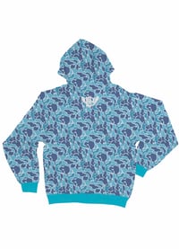 Image 2 of Bleu Cheese Camo Blue Blend Hooded Sweater