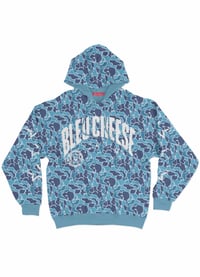 Image 1 of Bleu Cheese Camo Blue Blend Hooded Sweater