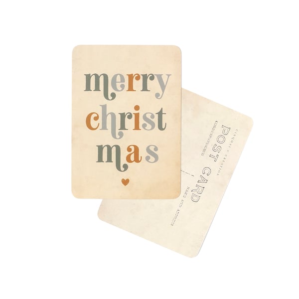 Image of Carte Postale MERRY CHRISTMAS / ARC EN CIEL