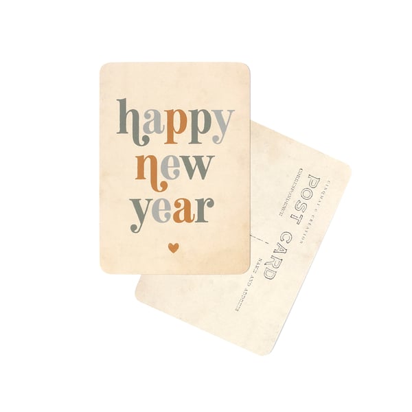 Image of Carte Postale HAPPY NEW YEAR / ARC EN CIEL