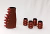 Red Stega Sake Set
