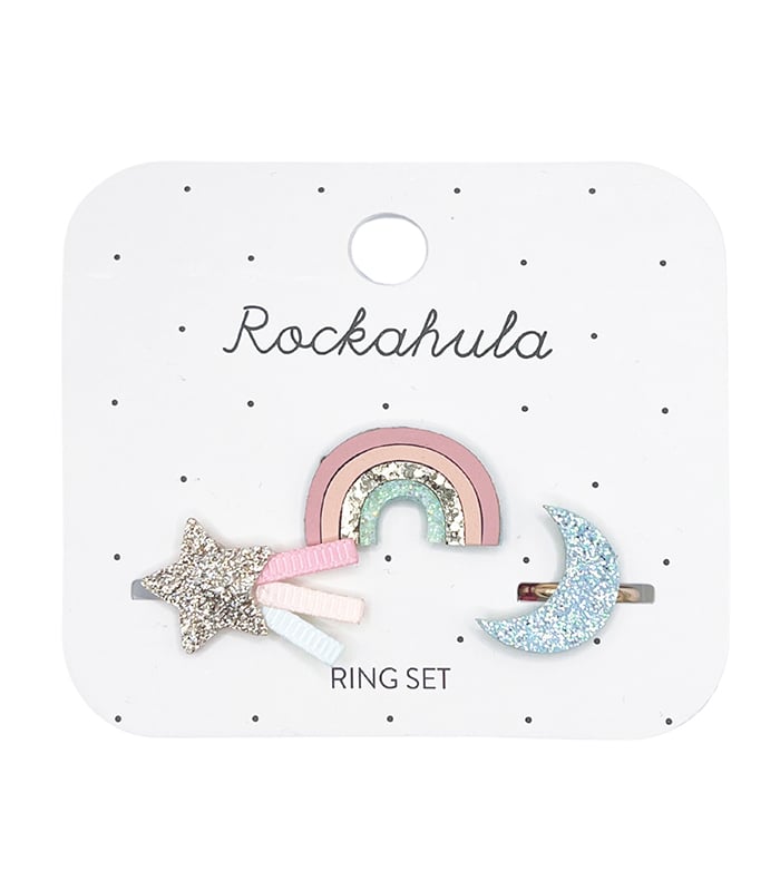 Rockahula Shimmer Rainbow Ring Set Rockahula Shimmer Rainbow Ring Set