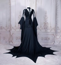 Image 2 of Black Mermaid wedding gown dress gothic