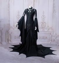 Image 1 of Black Mermaid wedding gown dress gothic