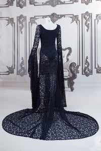 Image 2 of Navy Blue gothic wedding dress