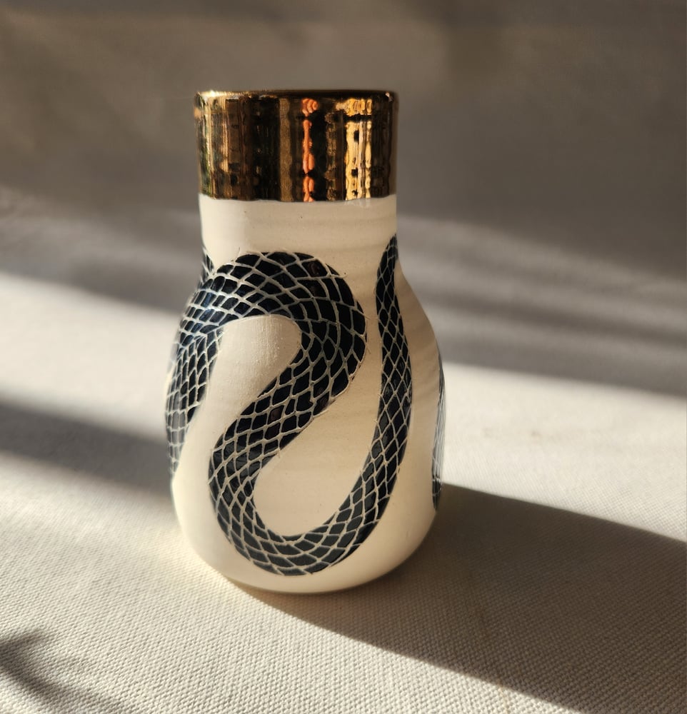 Image of Snake-wrapped bottle 1