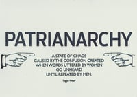 PATRIANARCHY A6 card