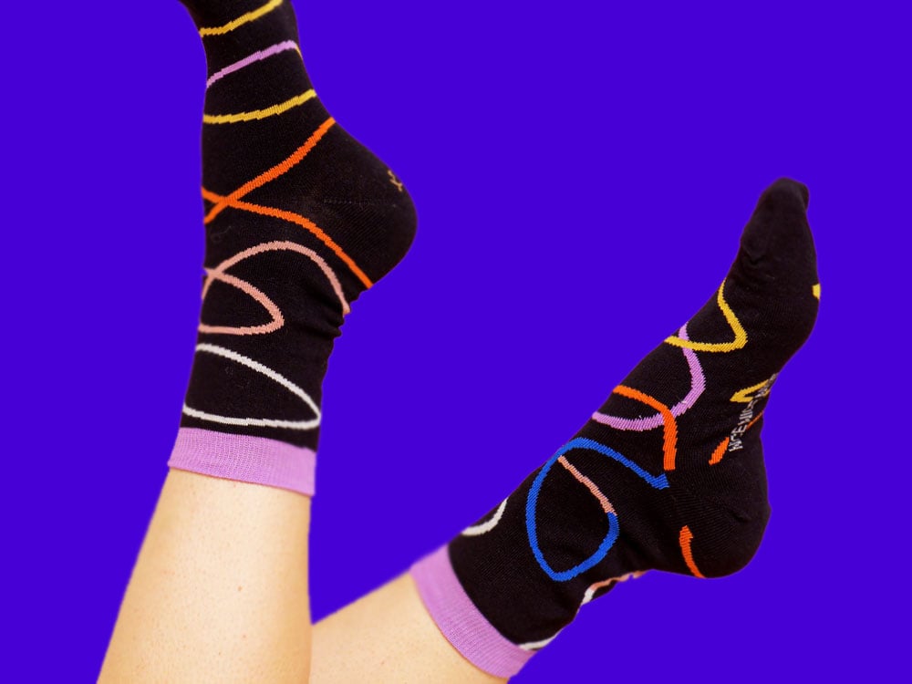 Image of SOCKEN Color Lines Black