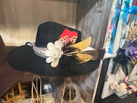 Image 1 of Red Marl Hat Fascinator