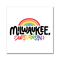 Image 1 of Milwaukee, Wisconsin Rainbow Print