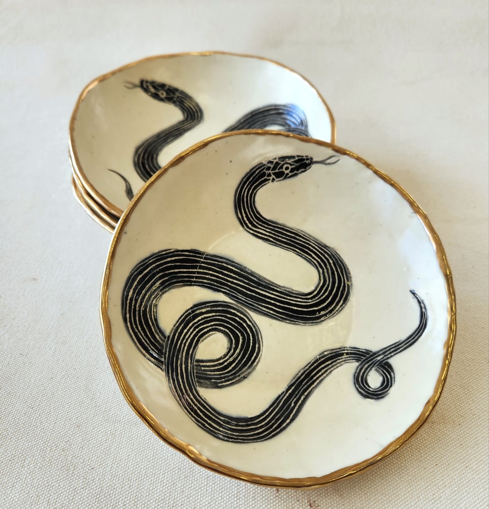 Image of Shallow snake bowls (sets of two)