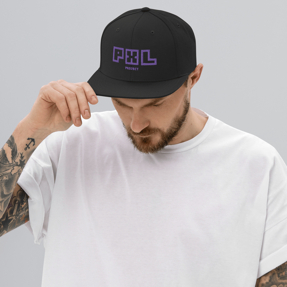 MARVEX-VIOLET PXL LOGO Snapback Hat
