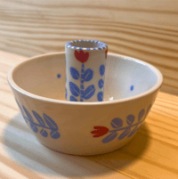Image of Suporte de Vela Tulipa  Blue&Red