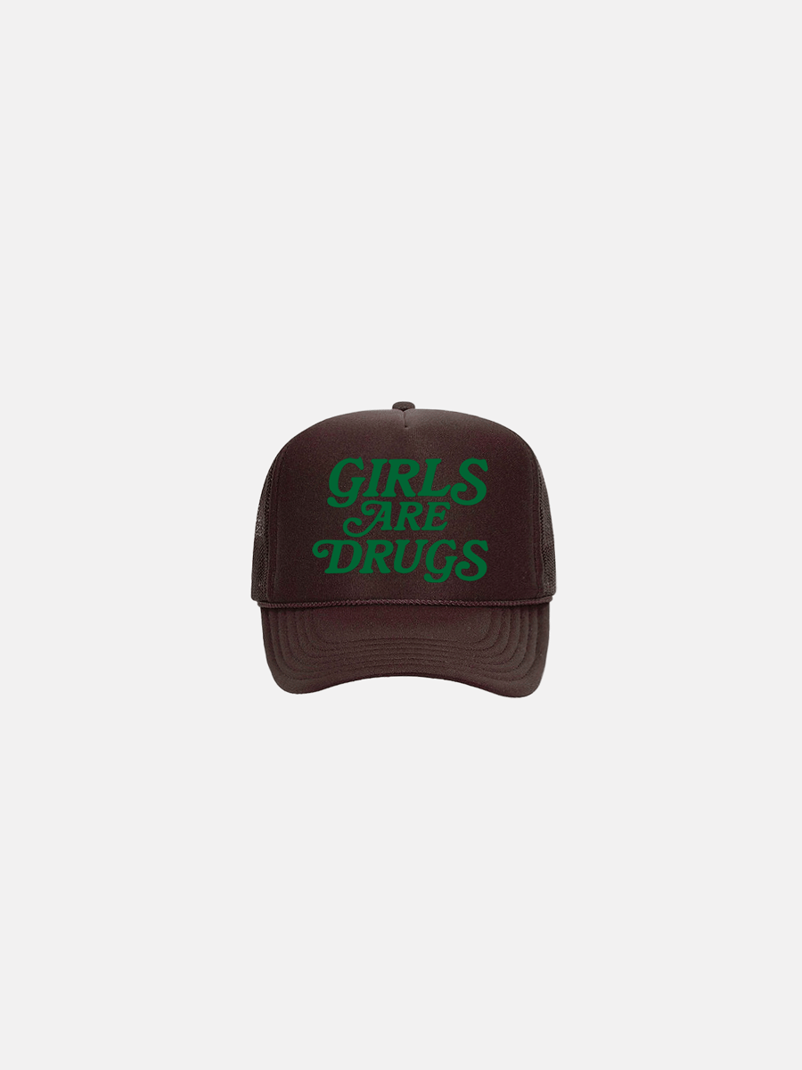 Image of GIRLS ARE DRUGS® TRUCKERS - BROWN / D. GREEN