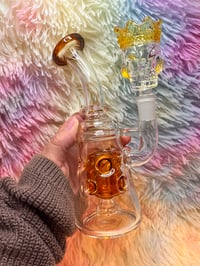 Image 1 of Thick Glass Bong With Percolator Water Pipe, Glass Water Pipe