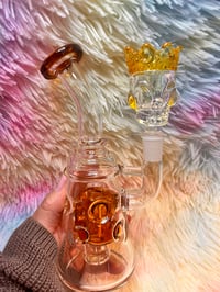 Image 2 of Thick Glass Bong With Percolator Water Pipe, Glass Water Pipe